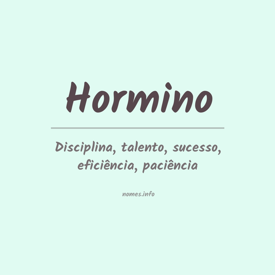 Significado do nome Hormino