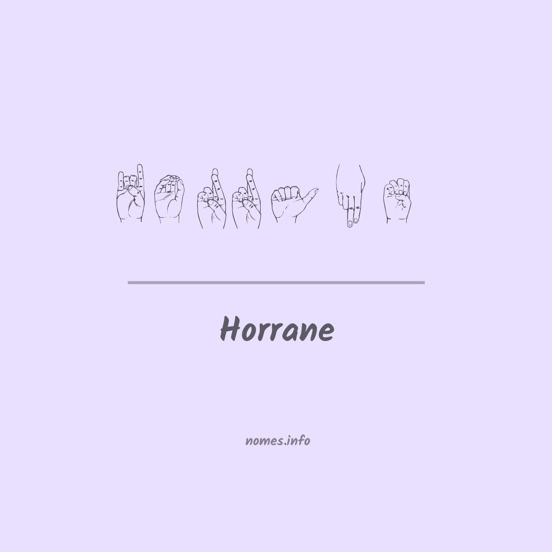 Horrane em Libras