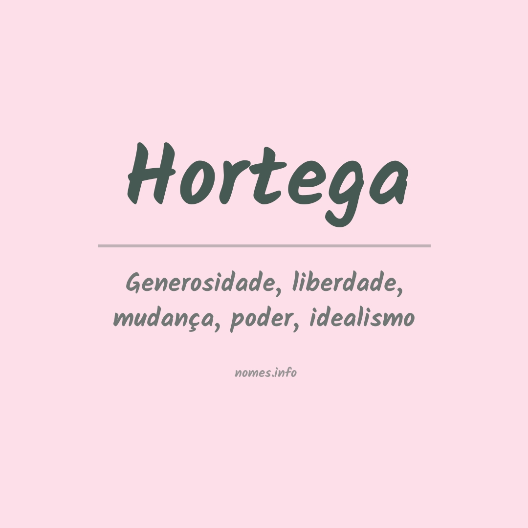 Significado do nome Hortega