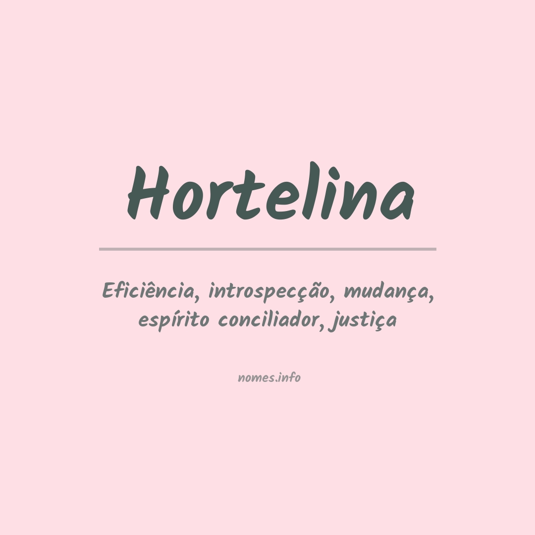 Significado do nome Hortelina