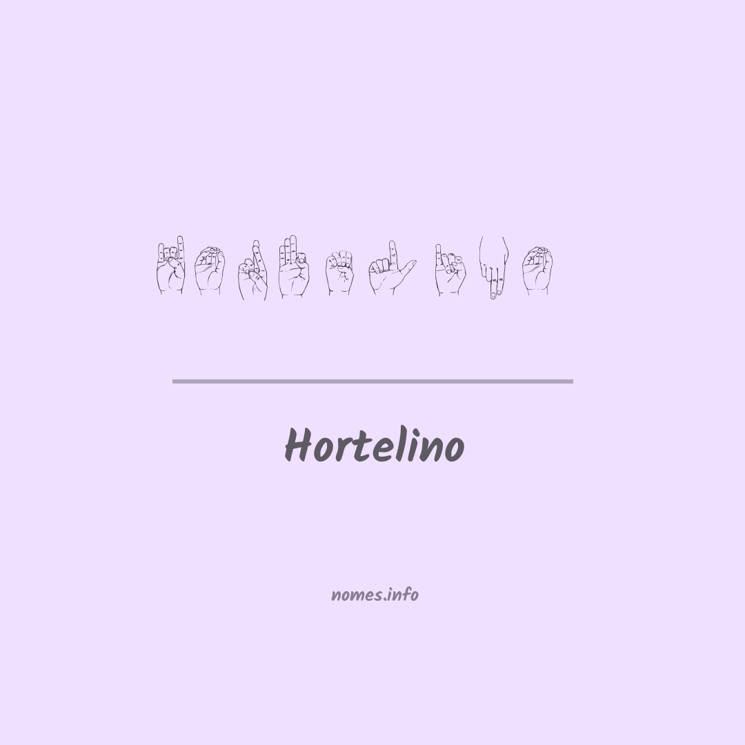 Hortelino em Libras