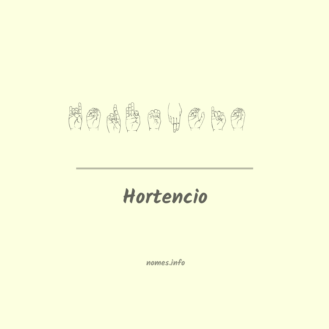 Hortencio em Libras