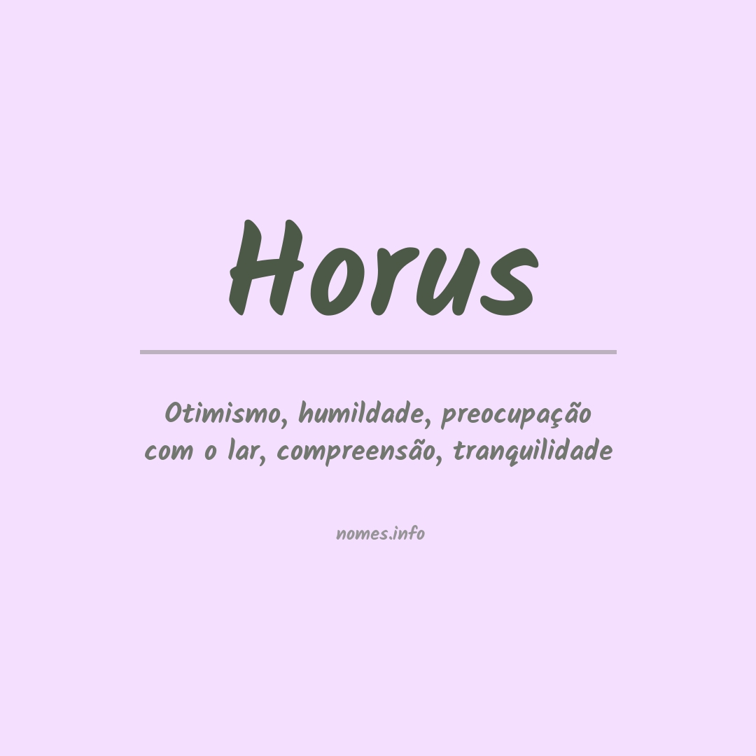Significado do nome Horus