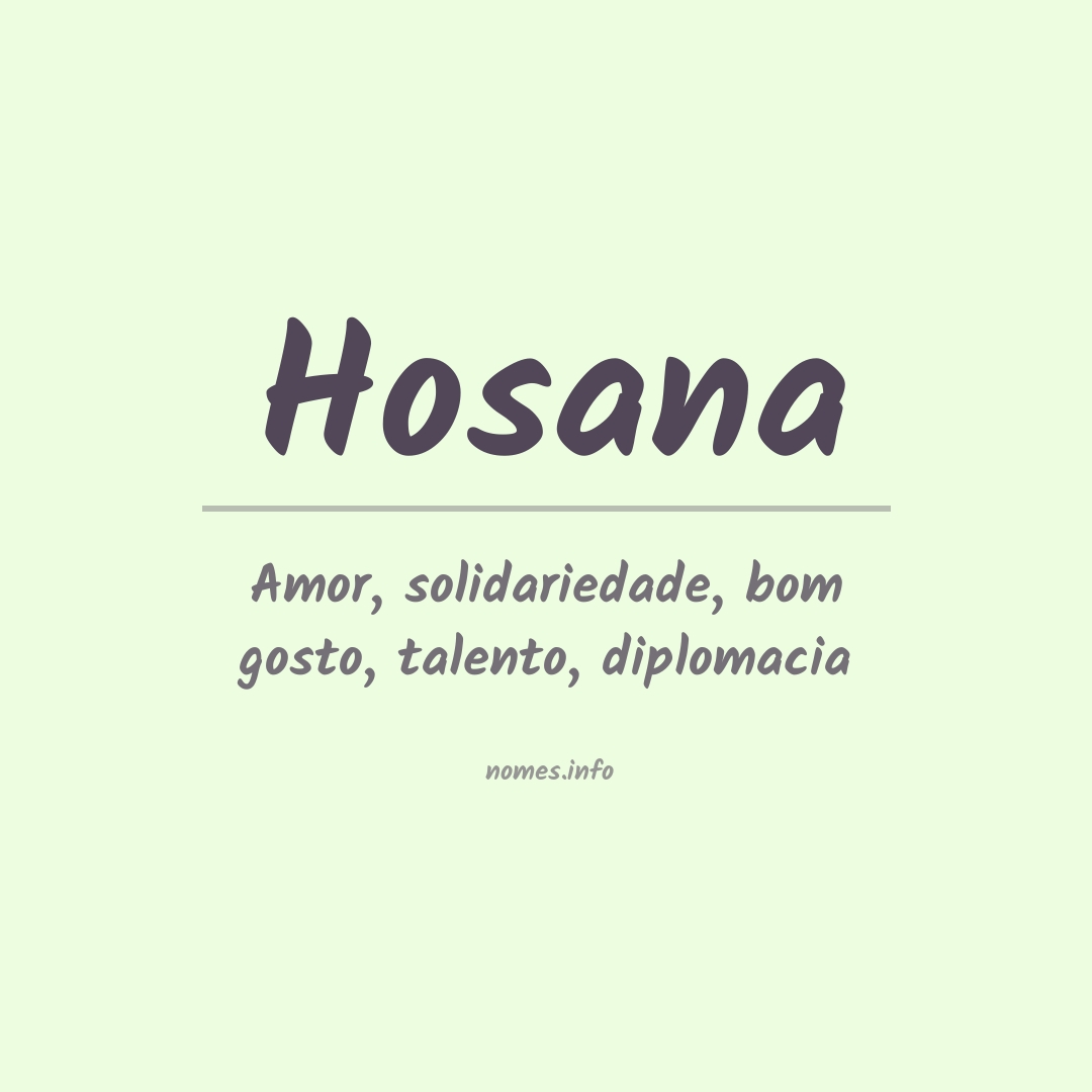 Hosana Significado