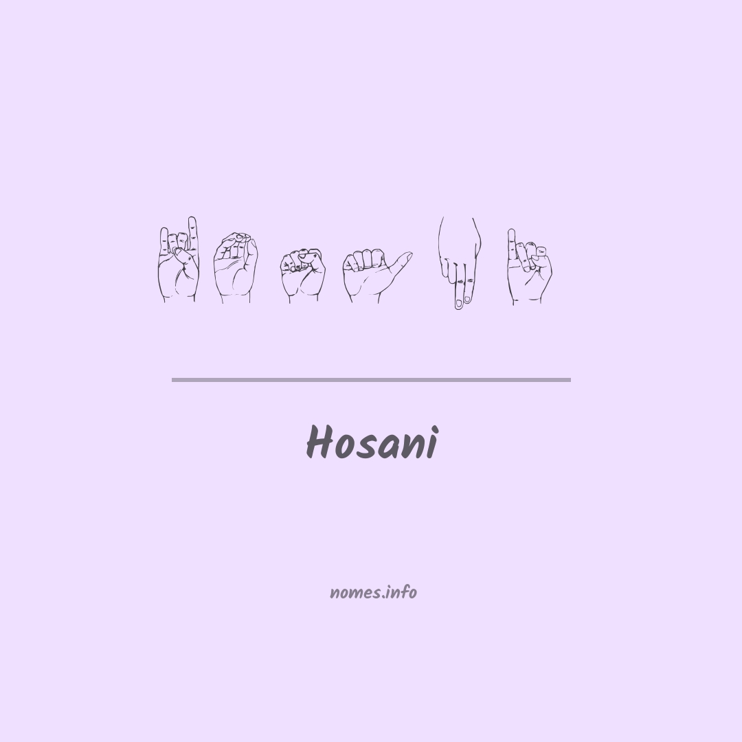 Hosani em Libras