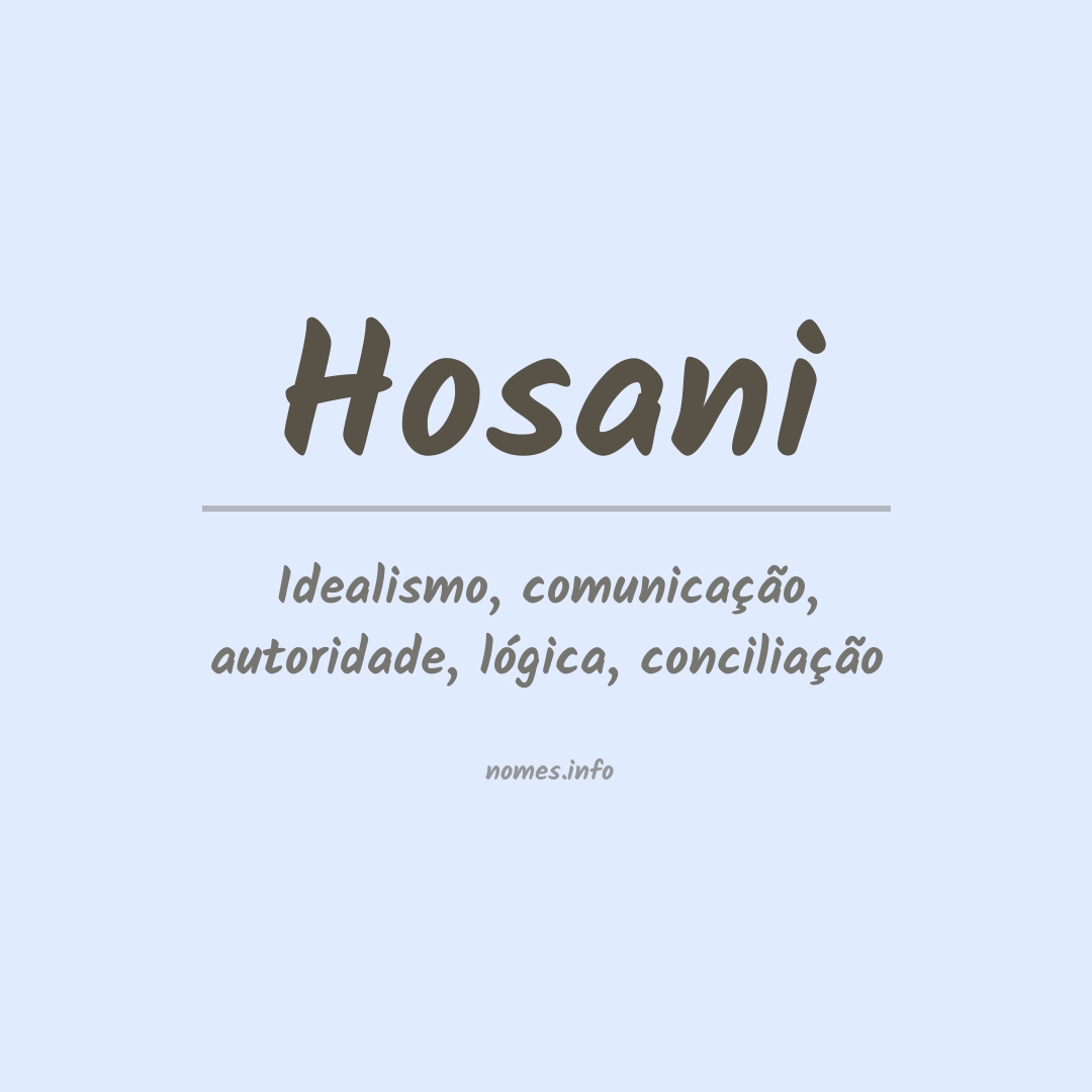 Significado do nome Hosani