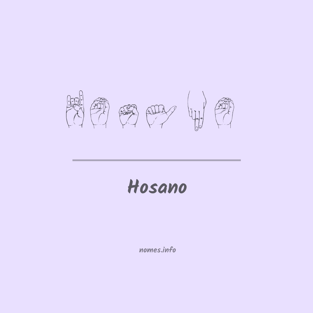 Hosano em Libras