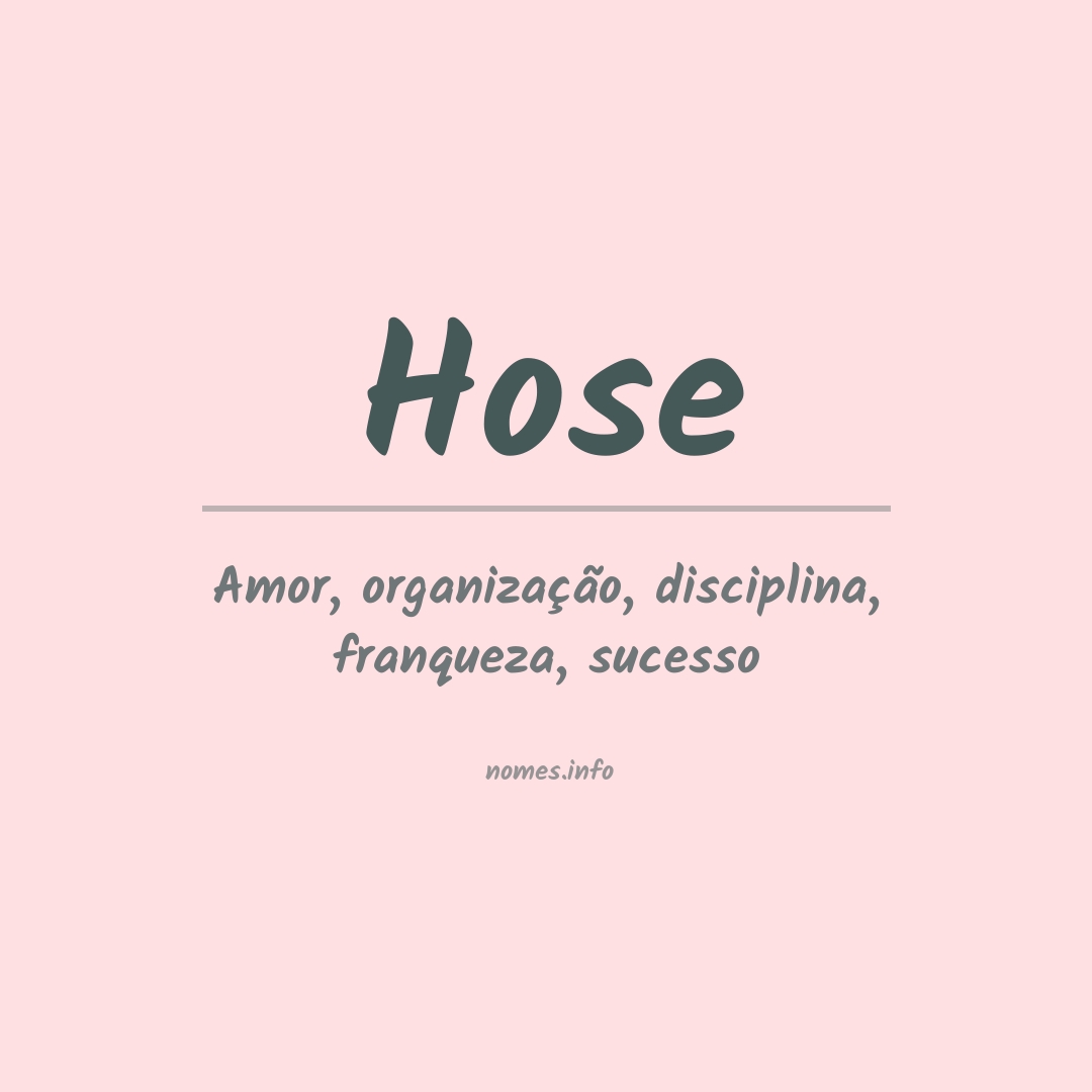 Significado do nome Hose