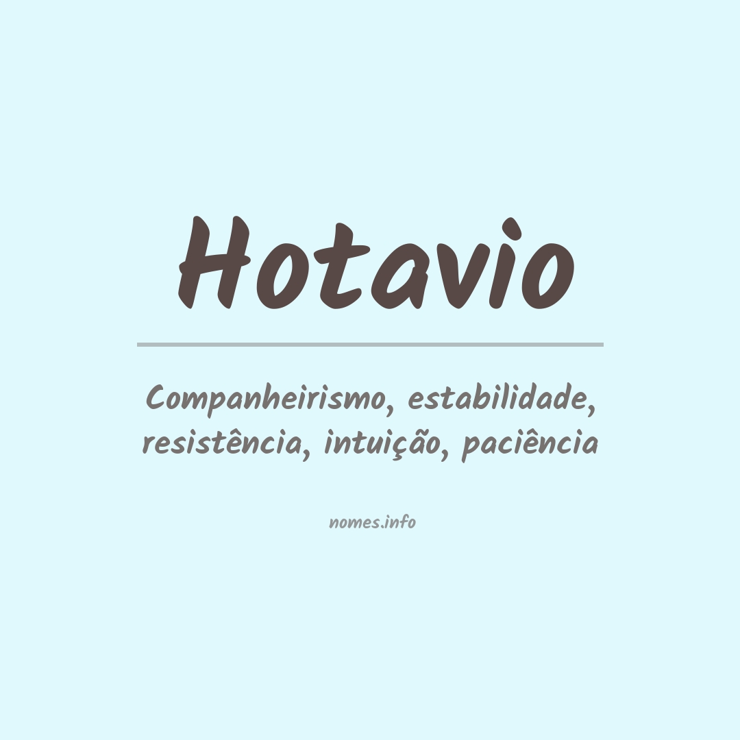 Significado do nome Hotavio