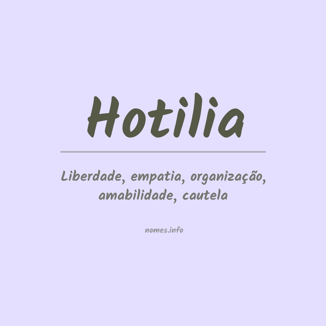 Significado do nome Hotilia