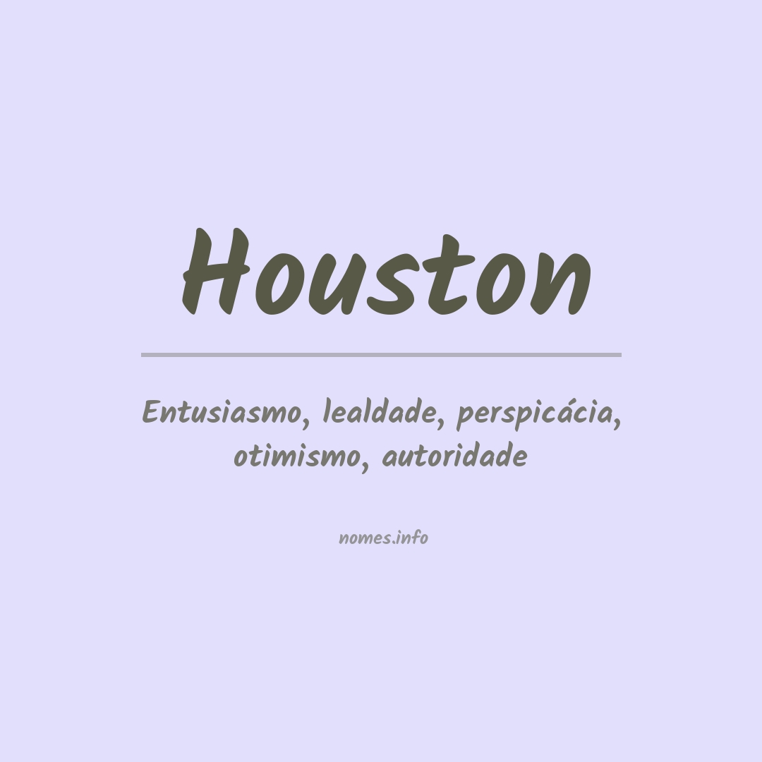 Significado do nome Houston