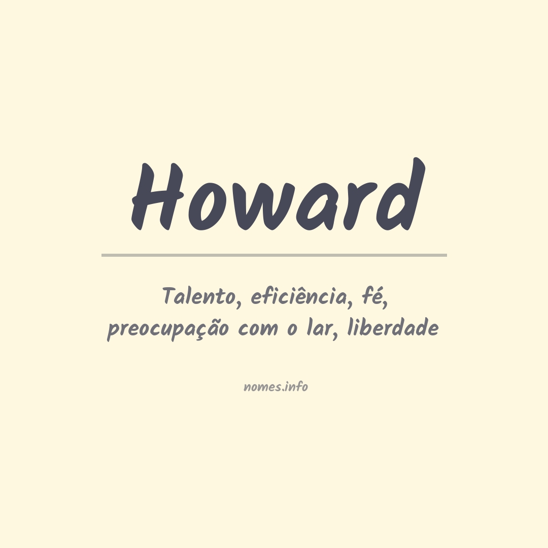 Significado do nome Howard