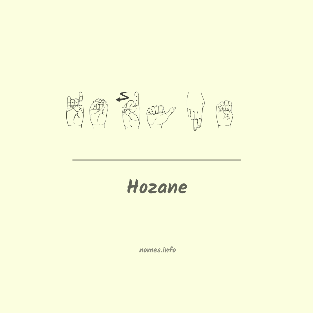 Hozane em Libras