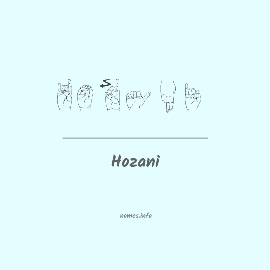 Hozani em Libras