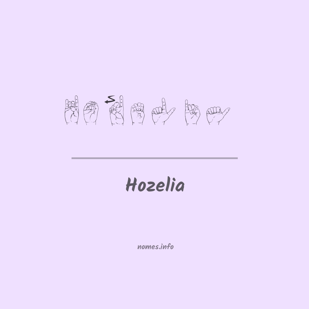 Hozelia em Libras