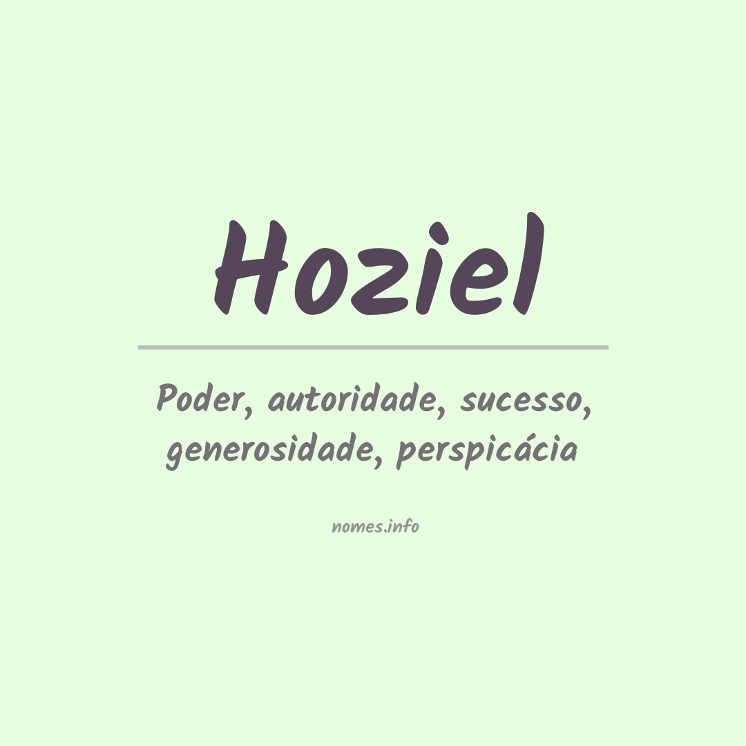 Significado do nome Hoziel