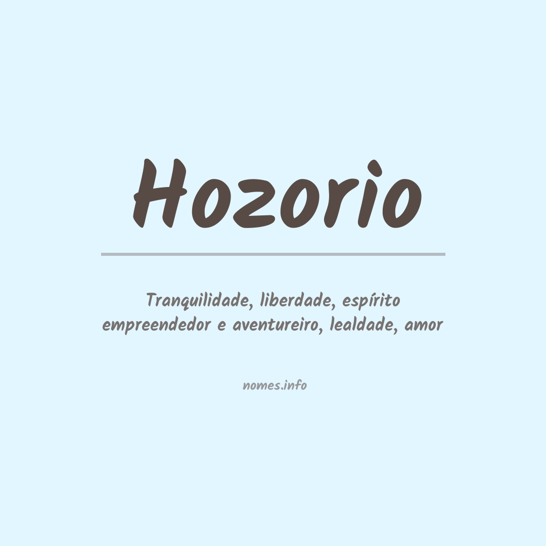 Significado do nome Hozorio