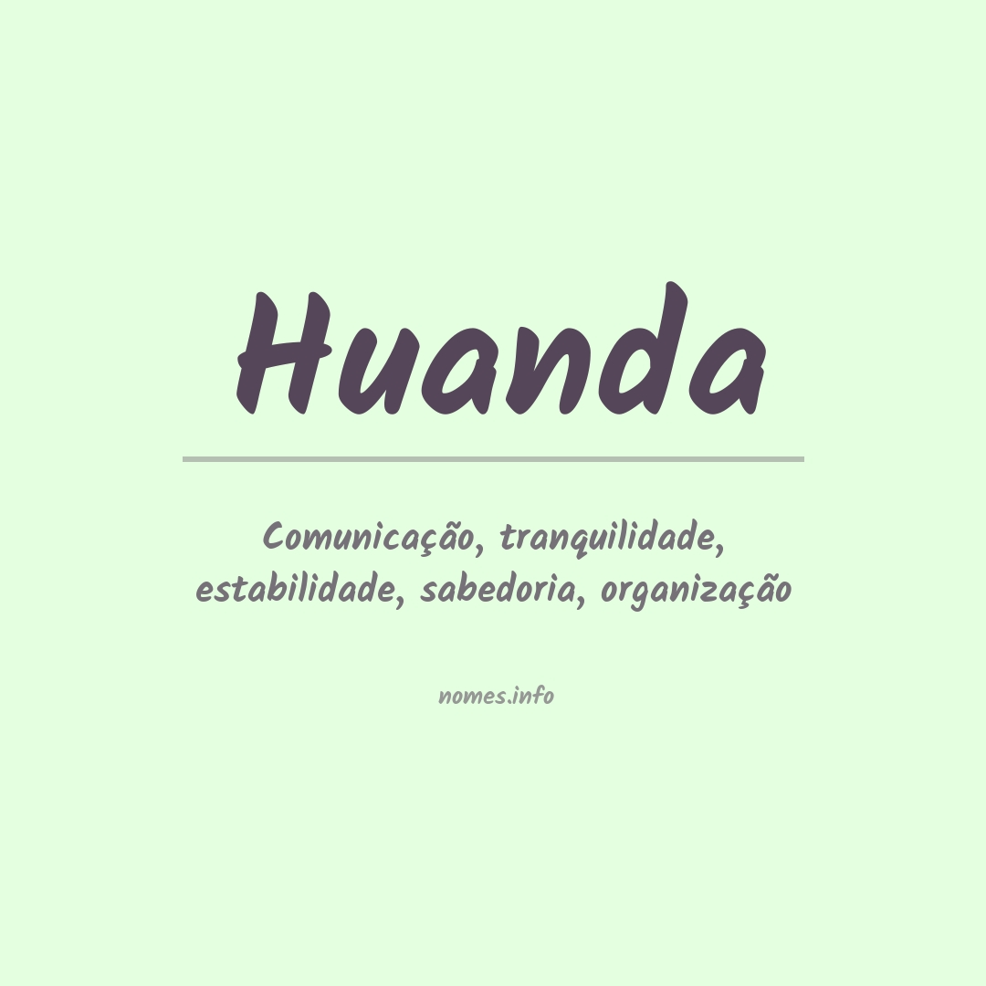 Significado do nome Huanda