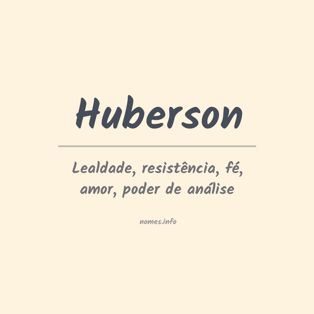 Significado do nome Huberson