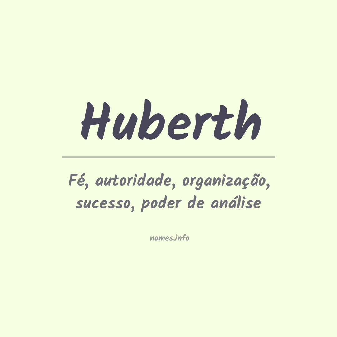 Significado do nome Huberth