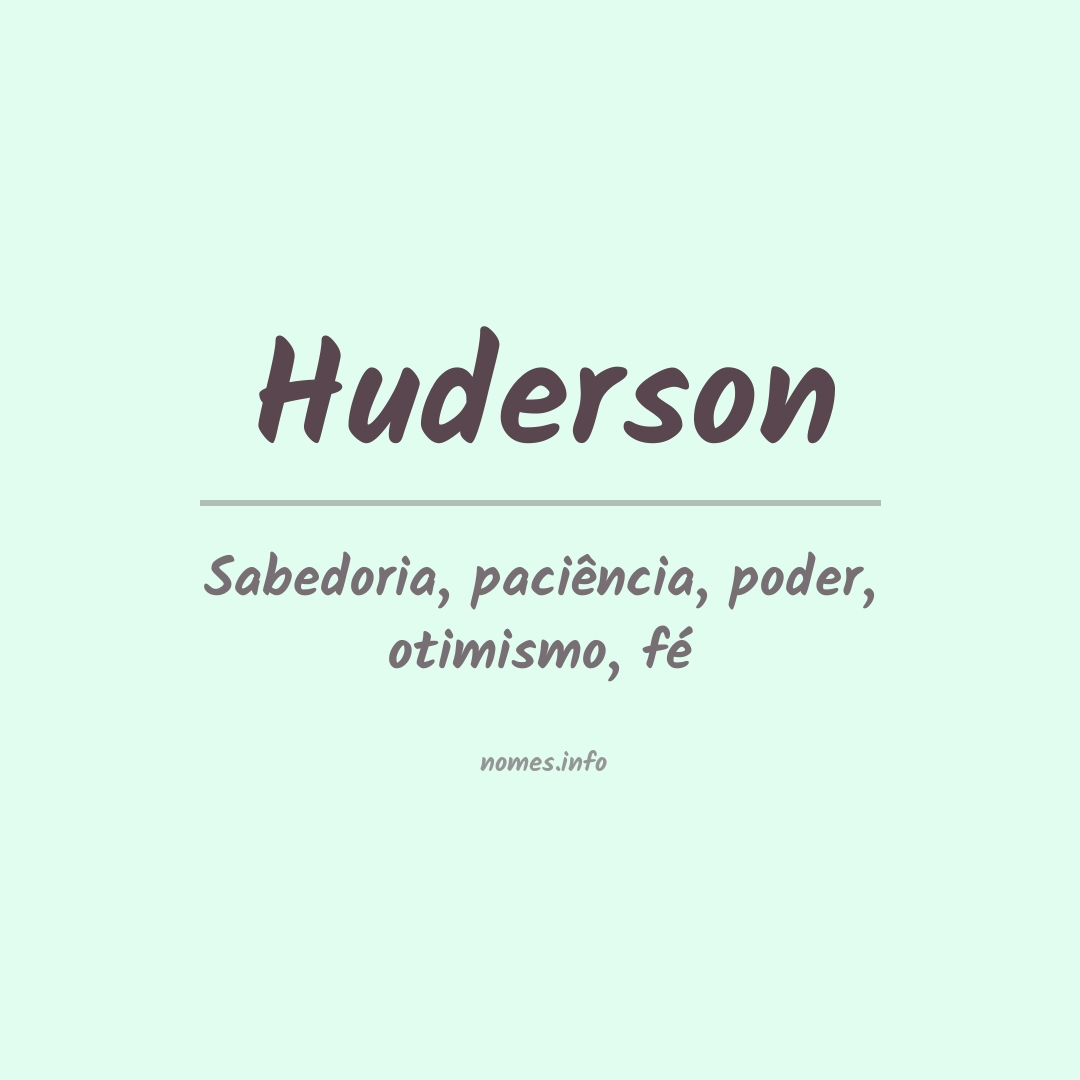 Significado do nome Huderson