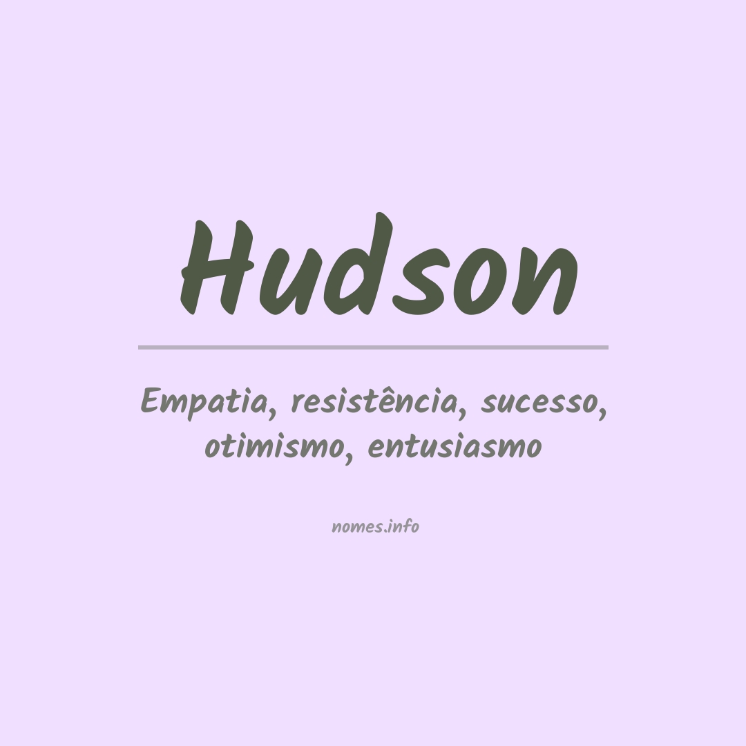 Significado do nome Hudson