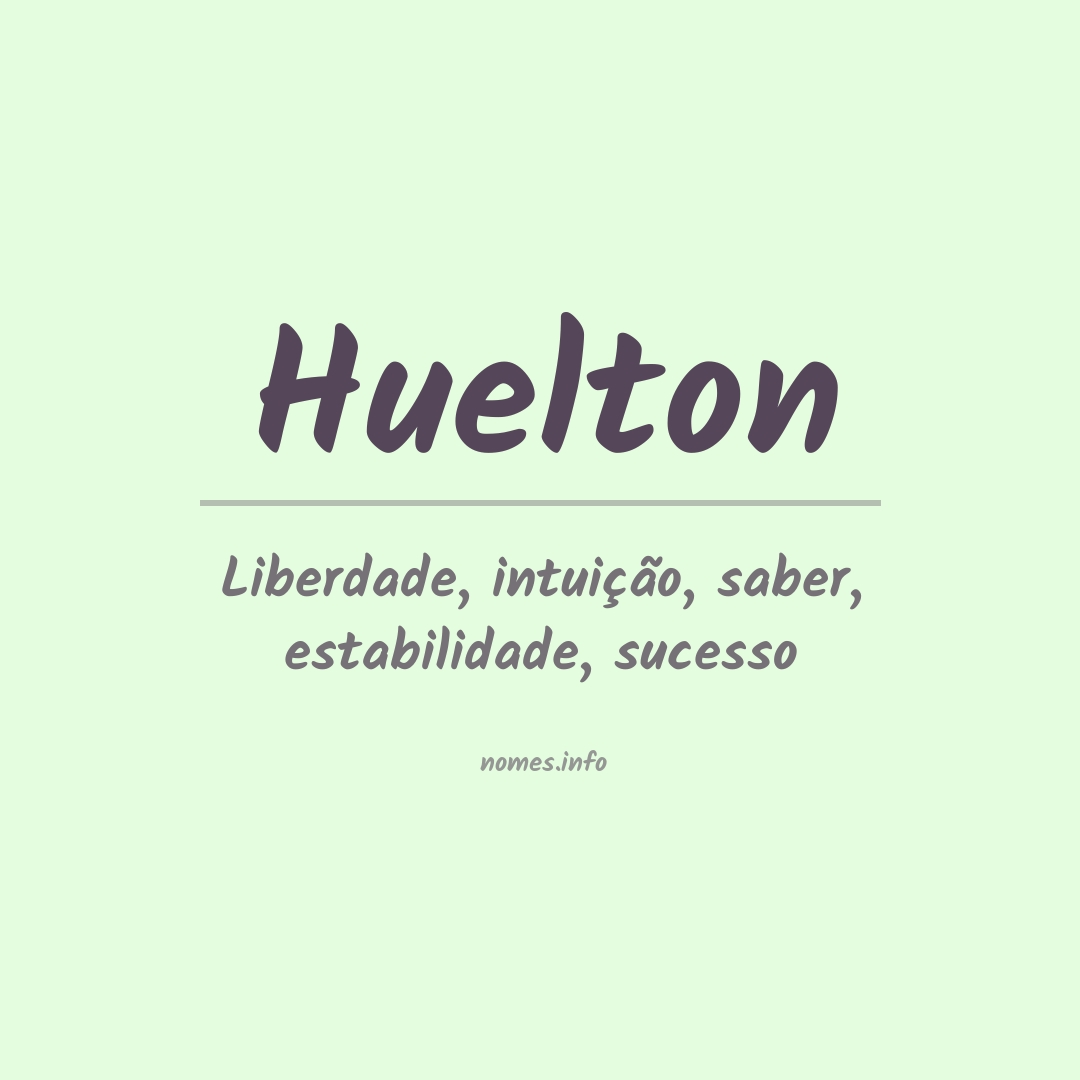 Significado do nome Huelton