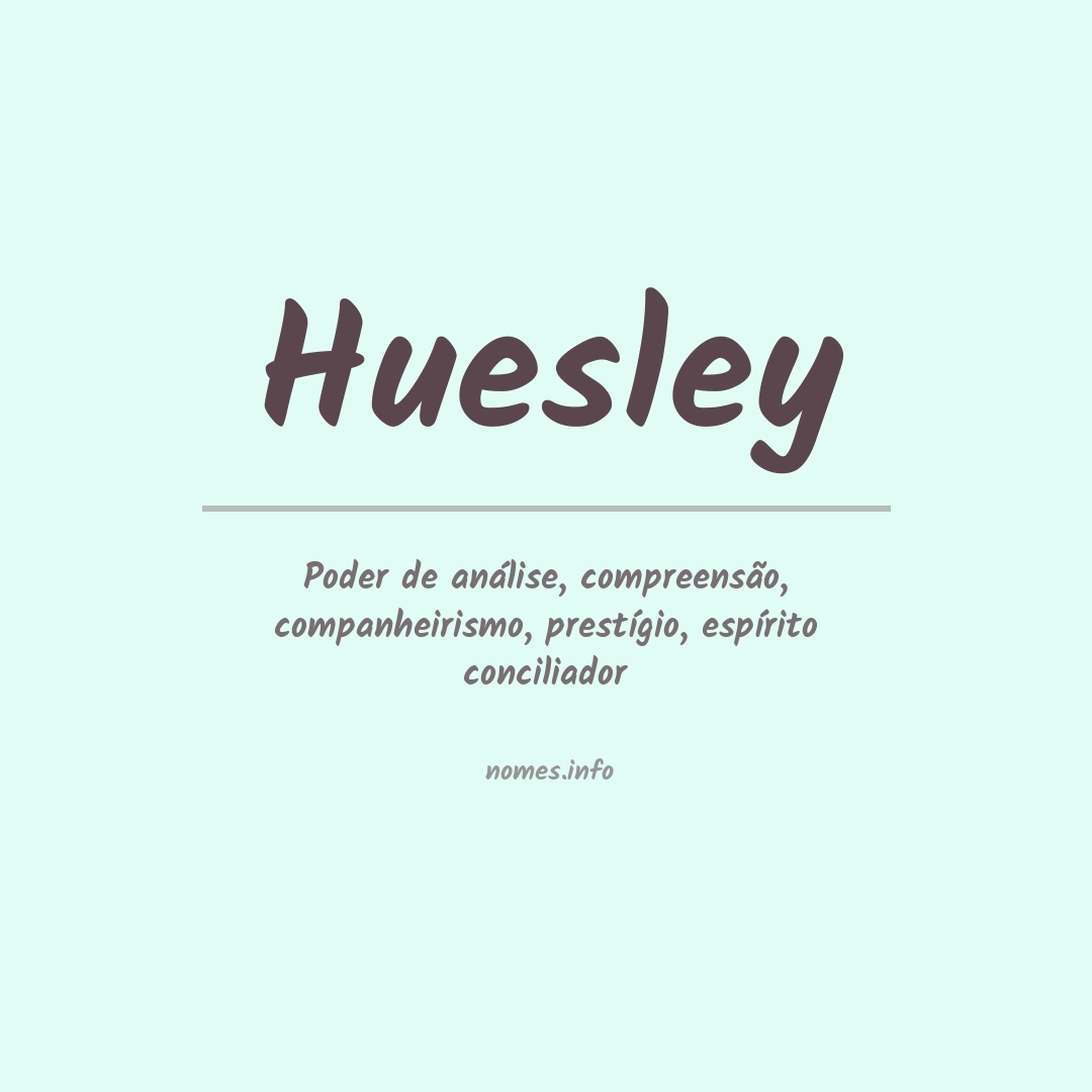 Significado do nome Huesley