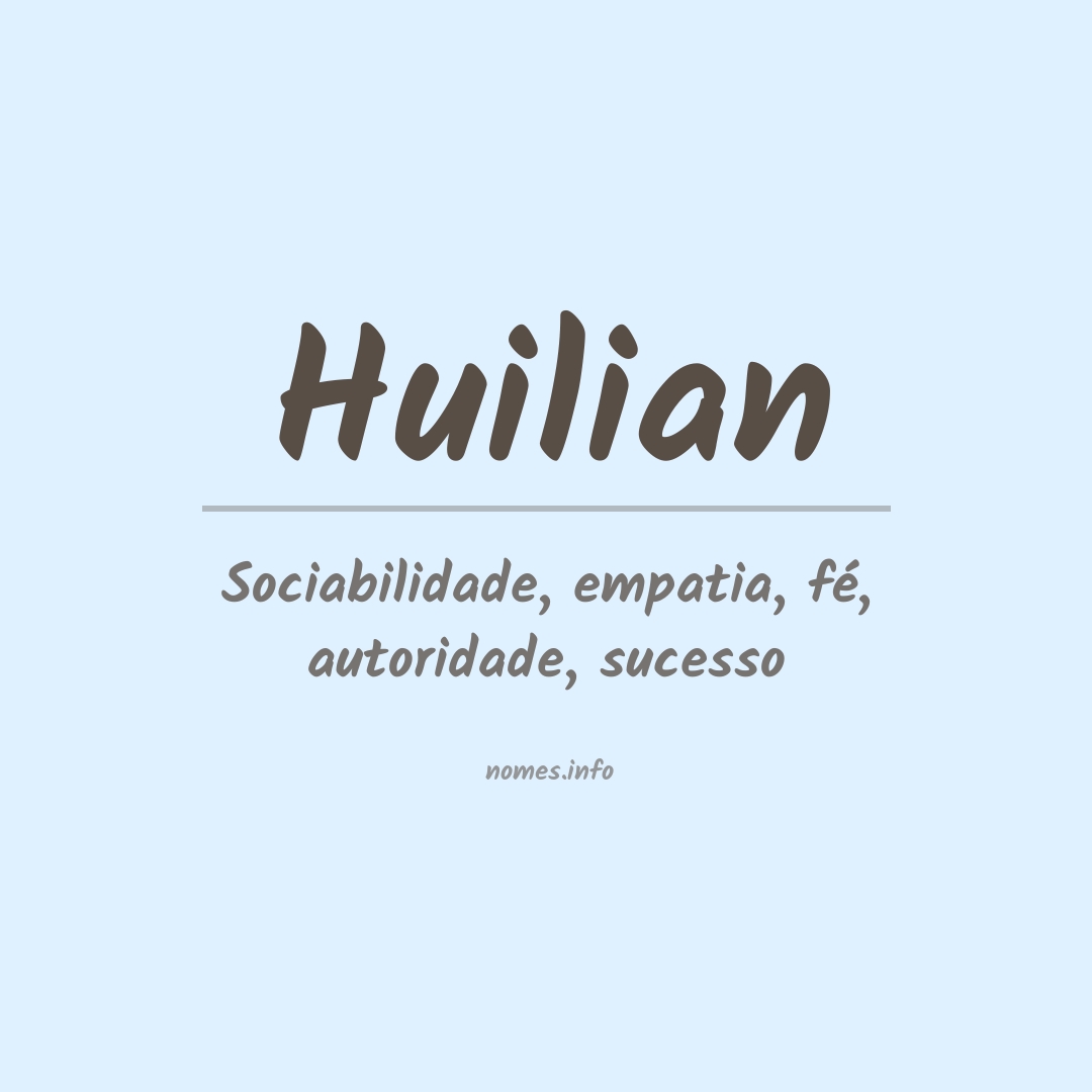 Significado do nome Huilian