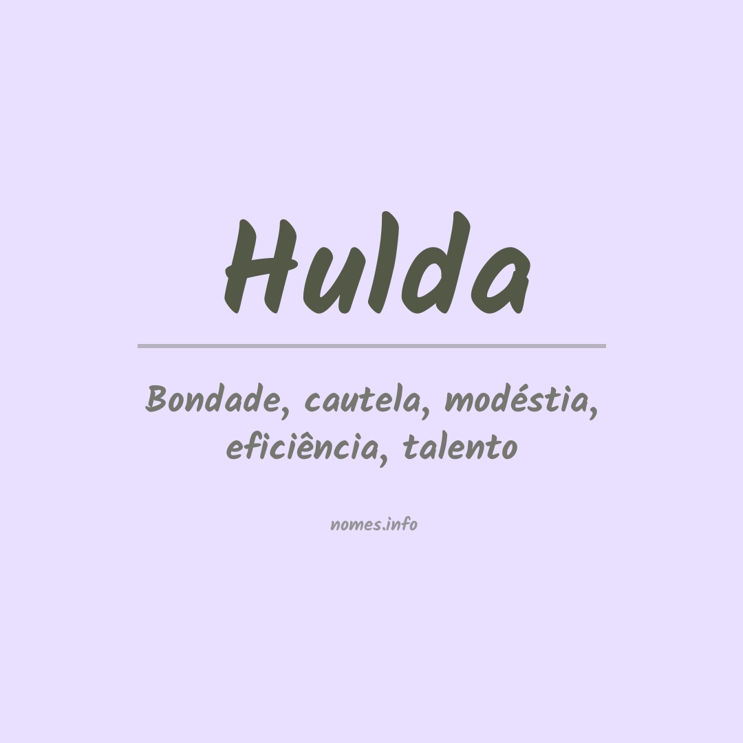 Significado do nome Hulda
