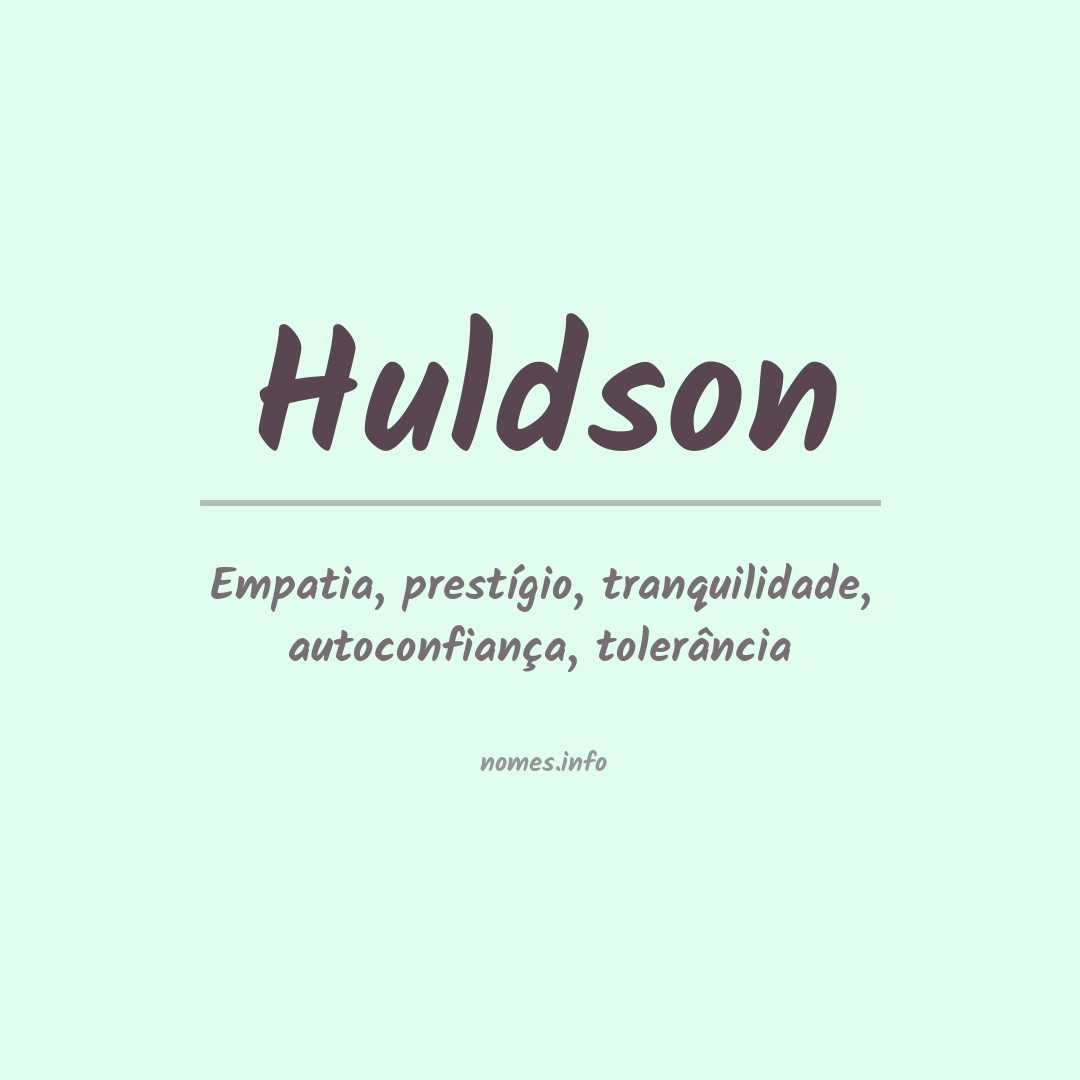 Significado do nome Huldson