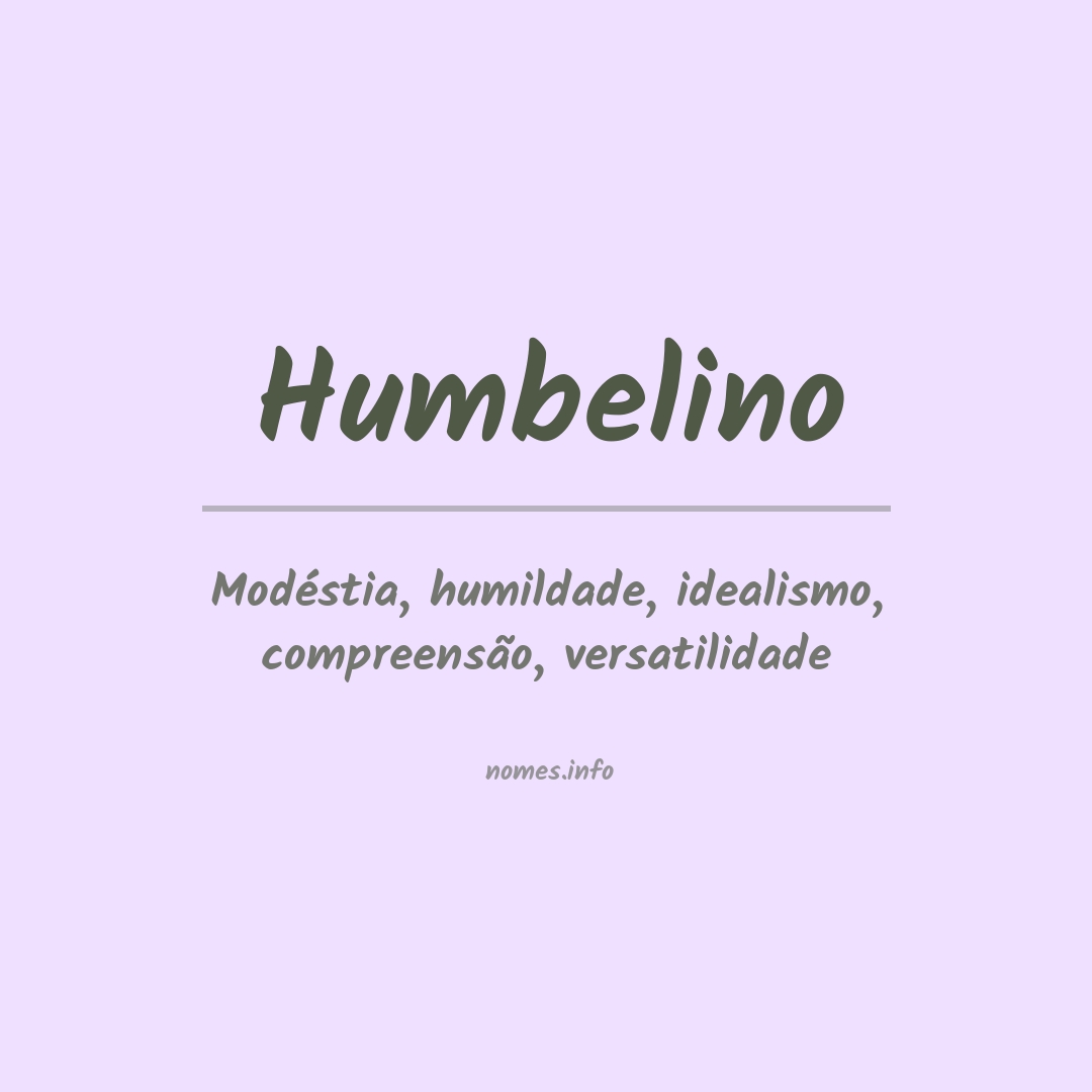 Significado do nome Humbelino