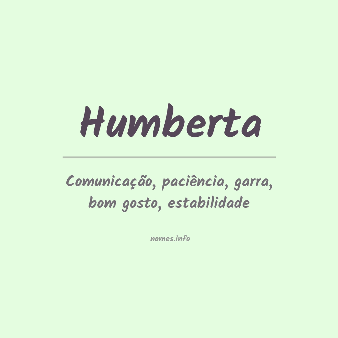 Significado do nome Humberta