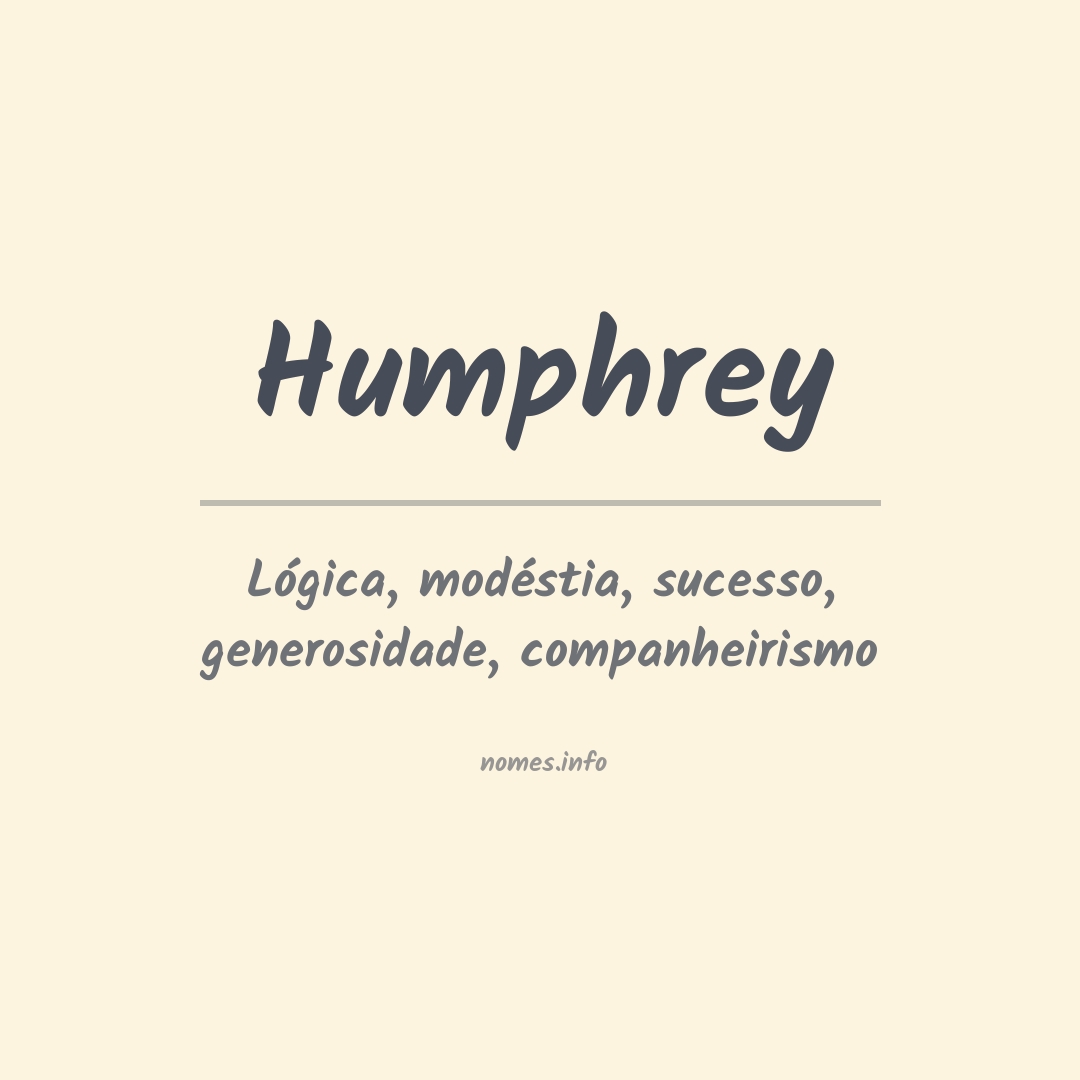 Significado do nome Humphrey