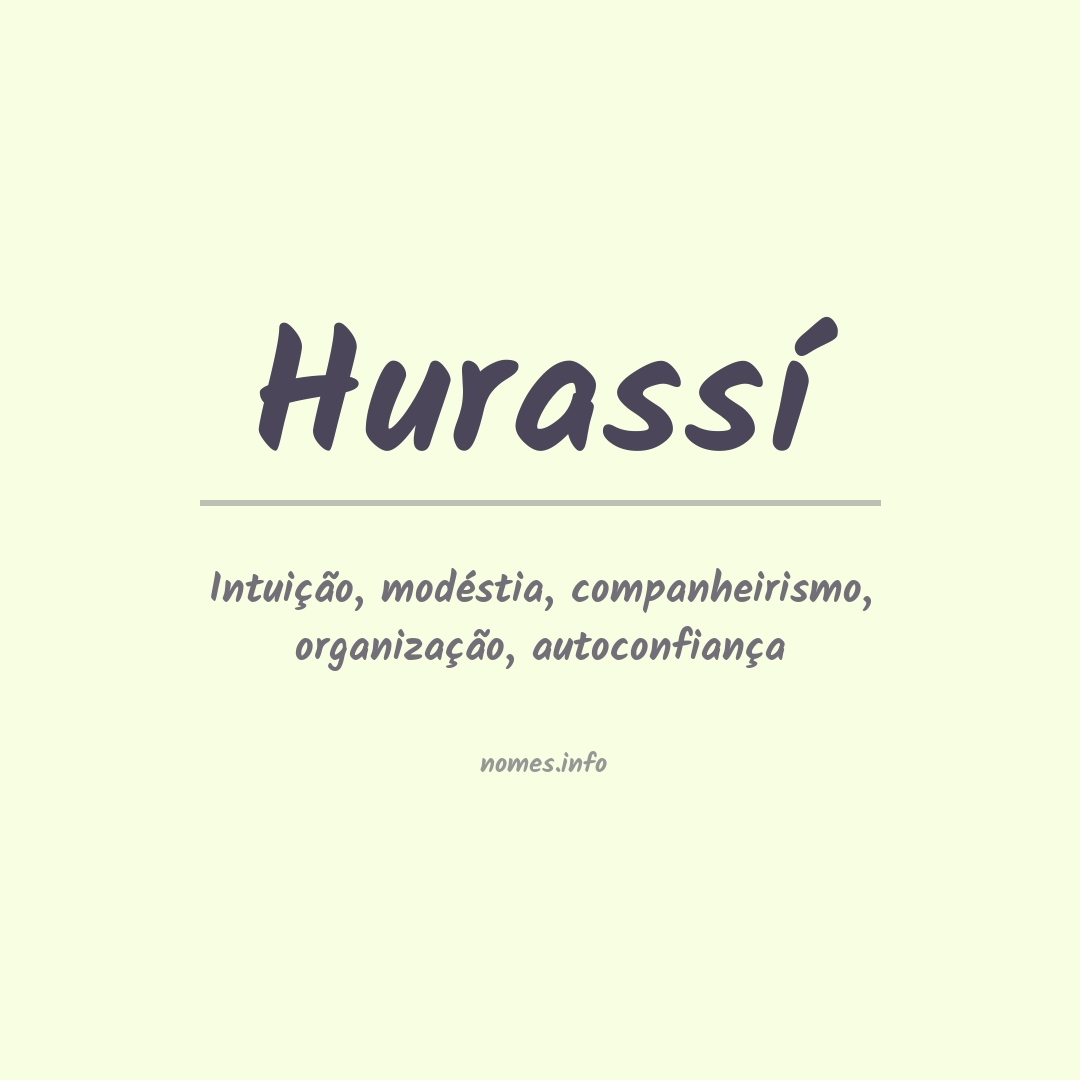 Significado do nome Hurassí