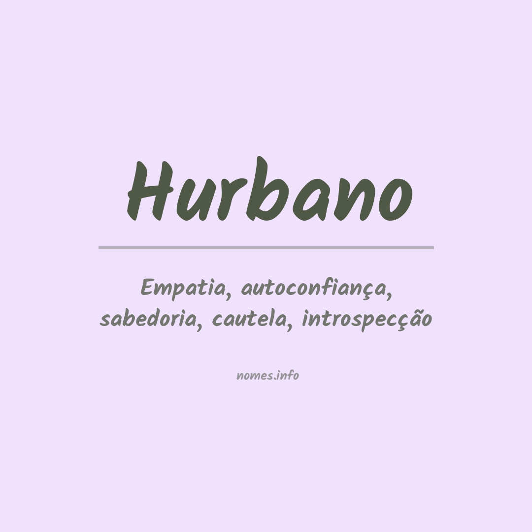 Significado do nome Hurbano