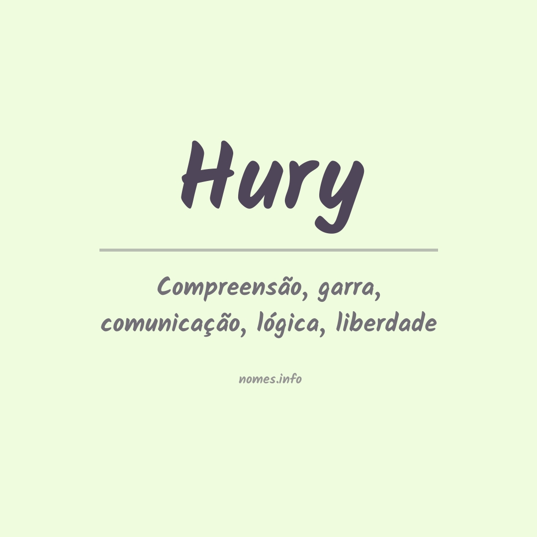 Significado do nome Hury