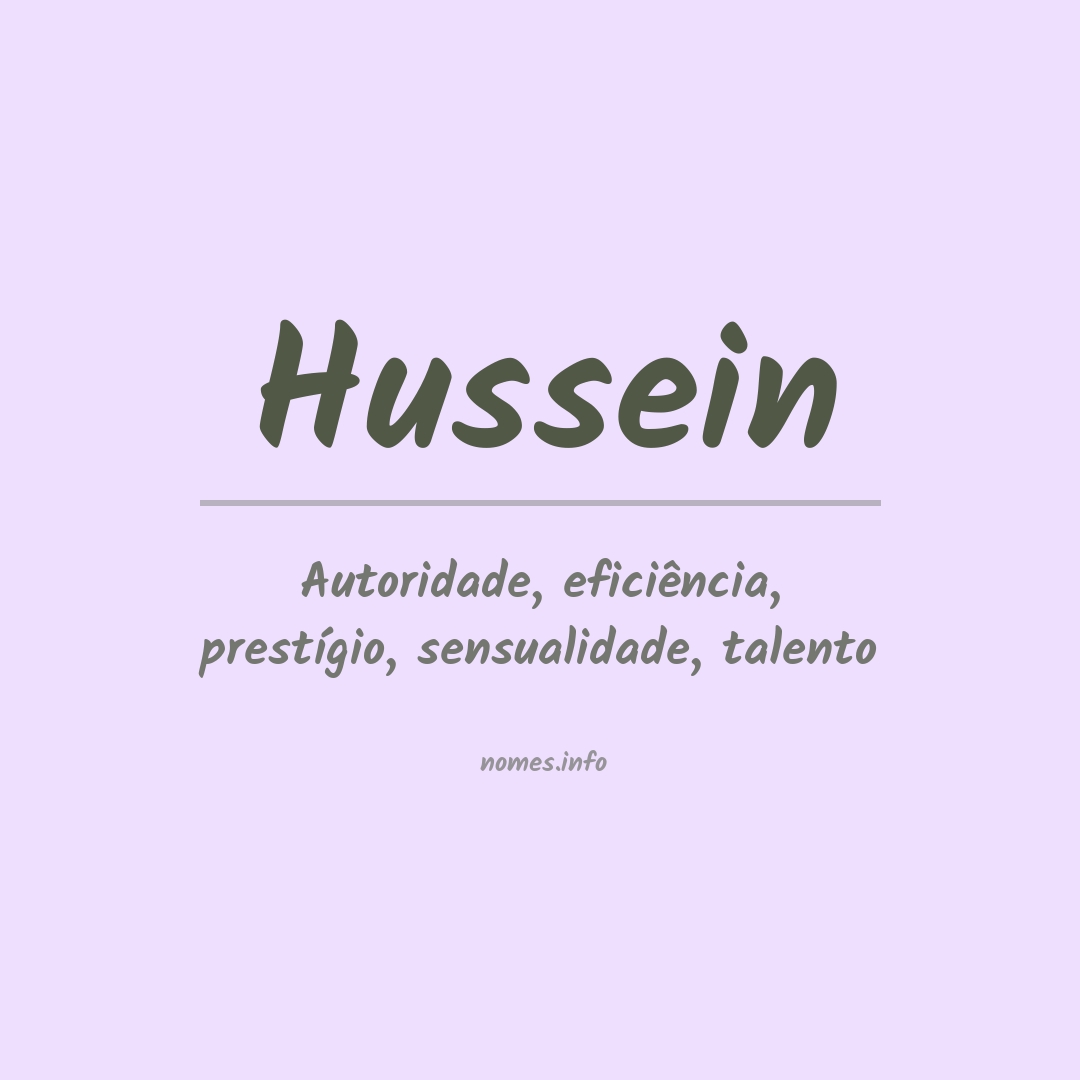 Significado do nome Hussein