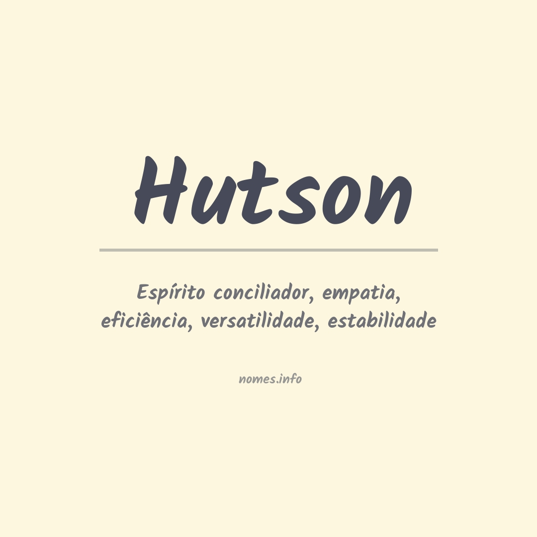 Significado do nome Hutson