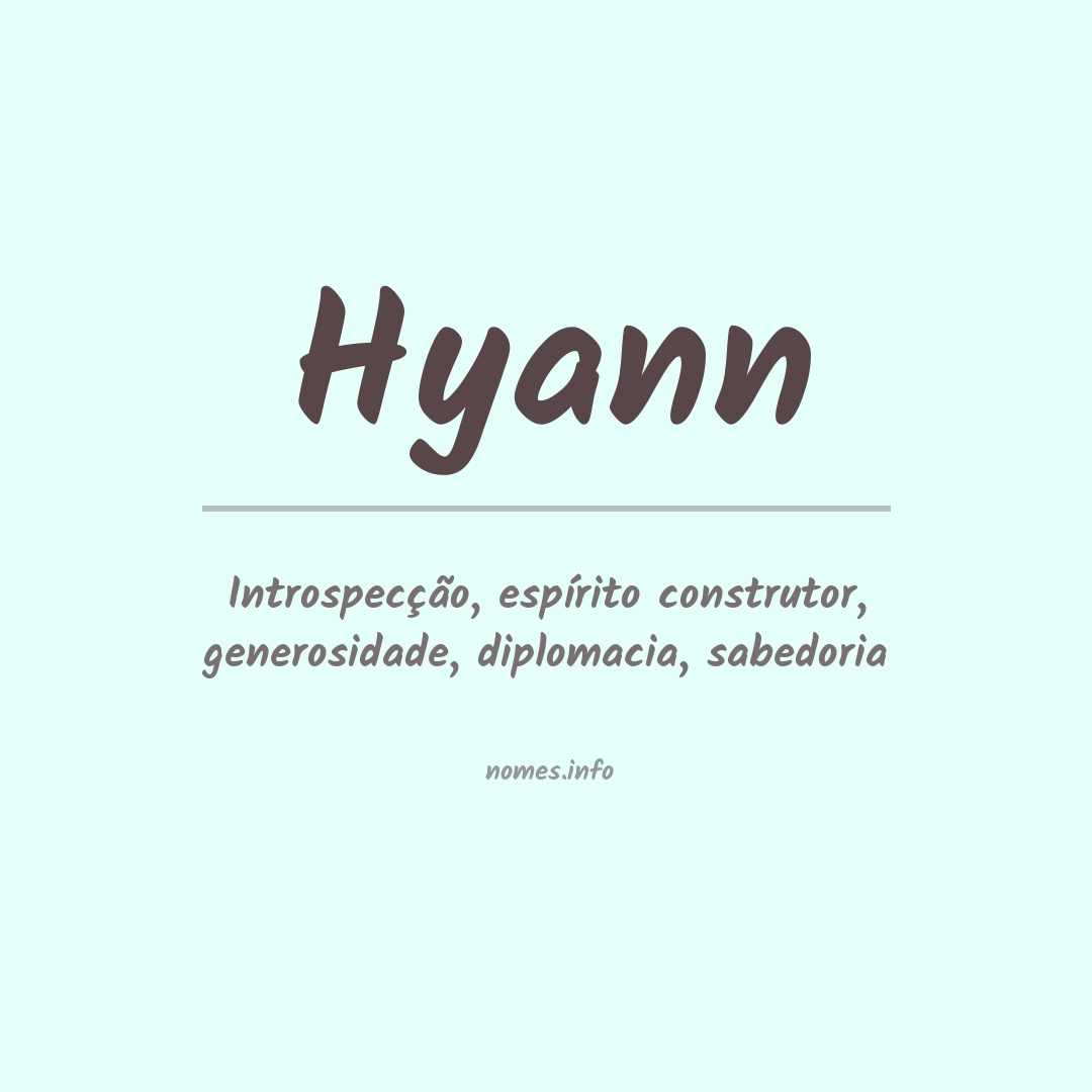 Significado do nome Hyann