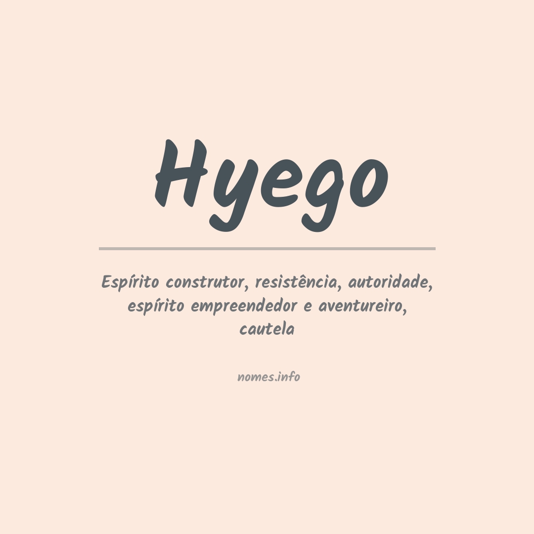 Significado do nome Hyego