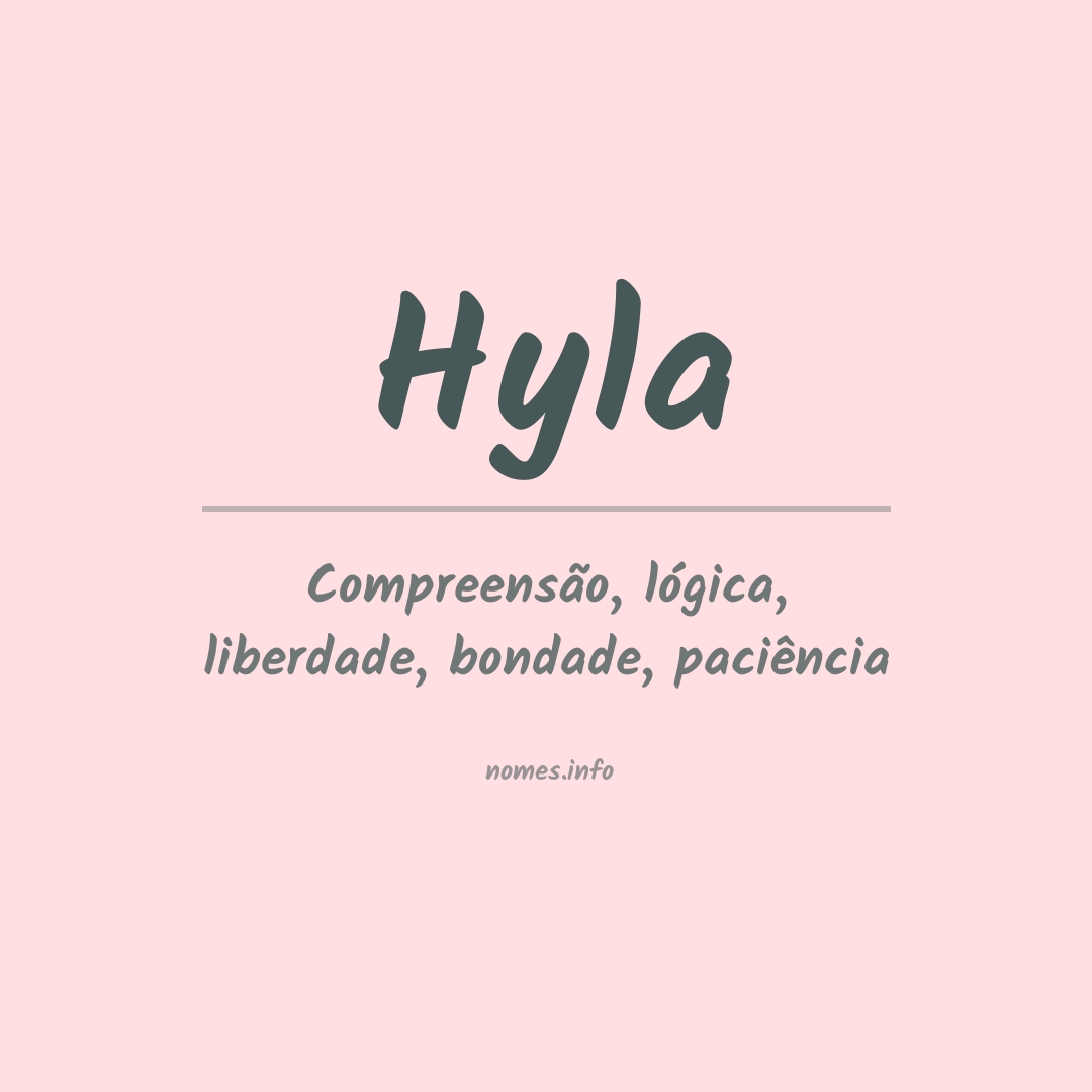 Significado do nome Hyla
