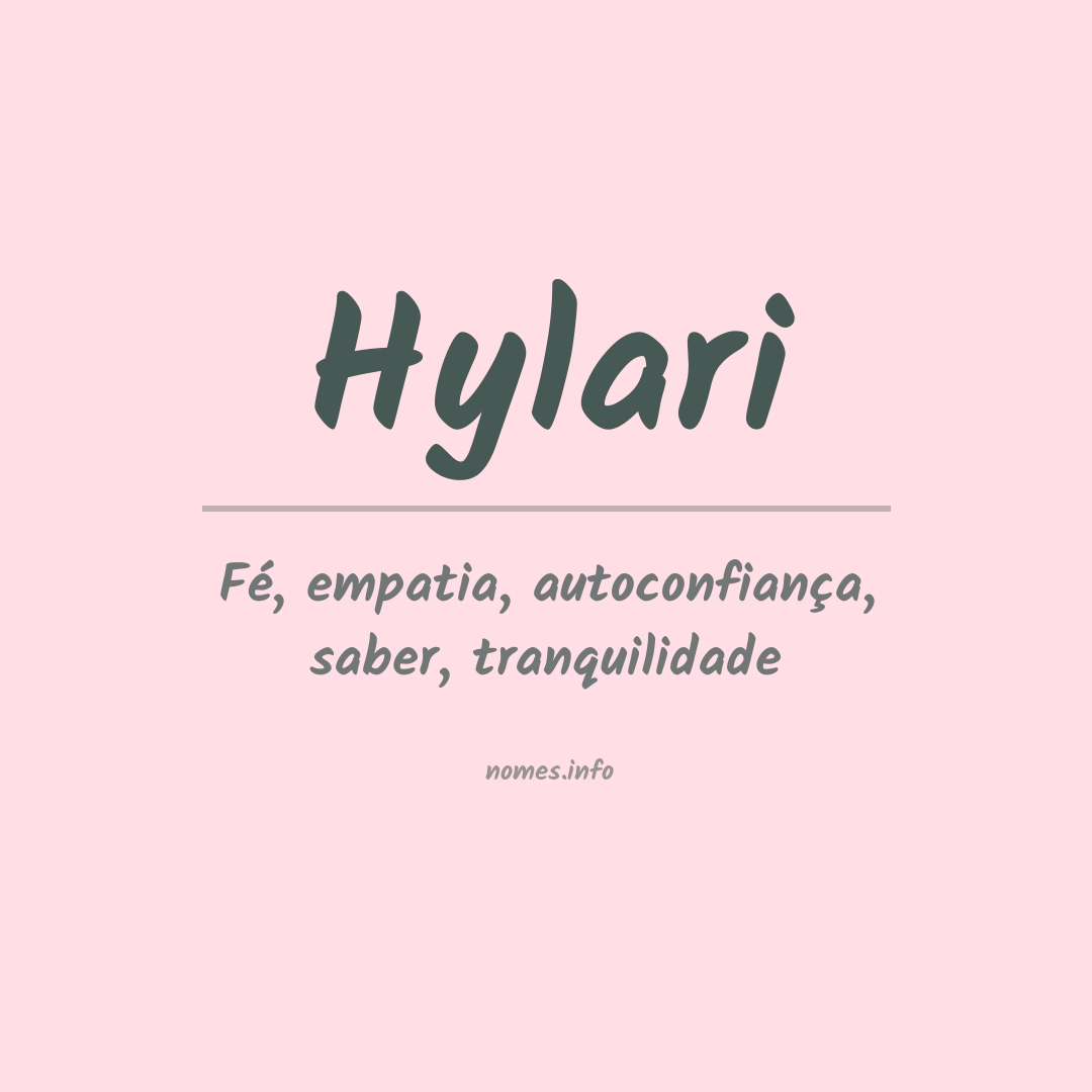 Significado do nome Hylari