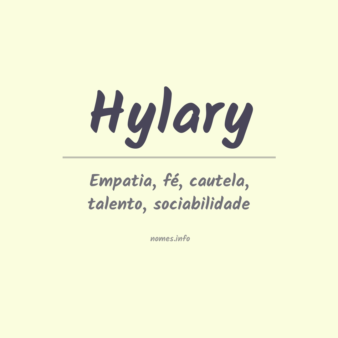 Significado do nome Hylary