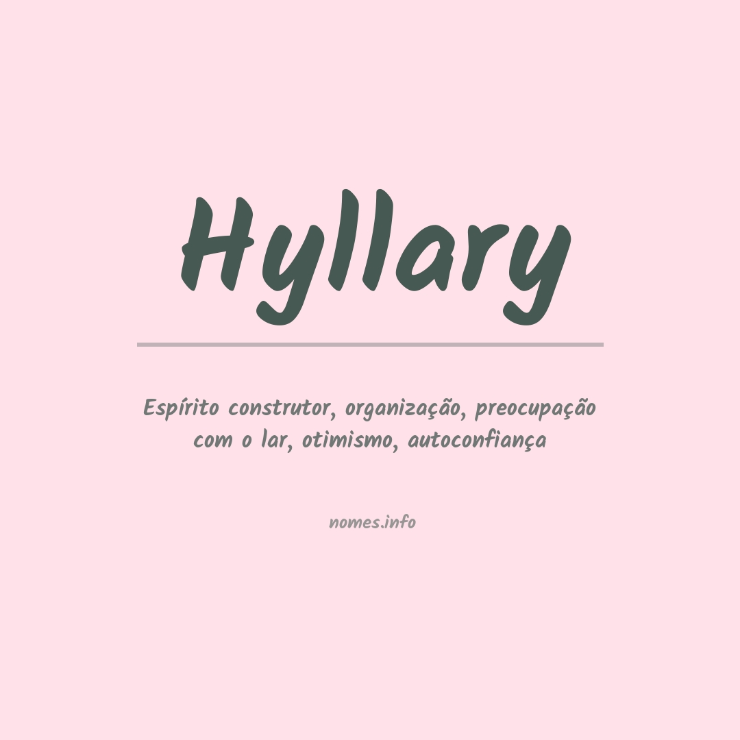 Significado do nome Hyllary