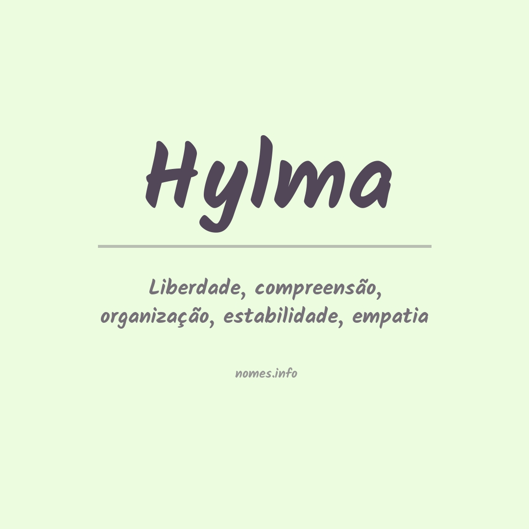 Significado do nome Hylma