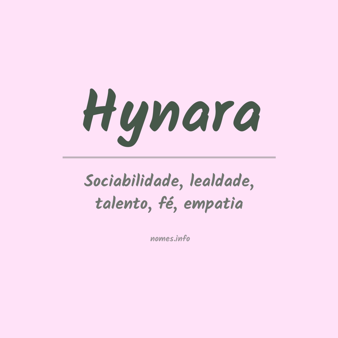Significado do nome Hynara