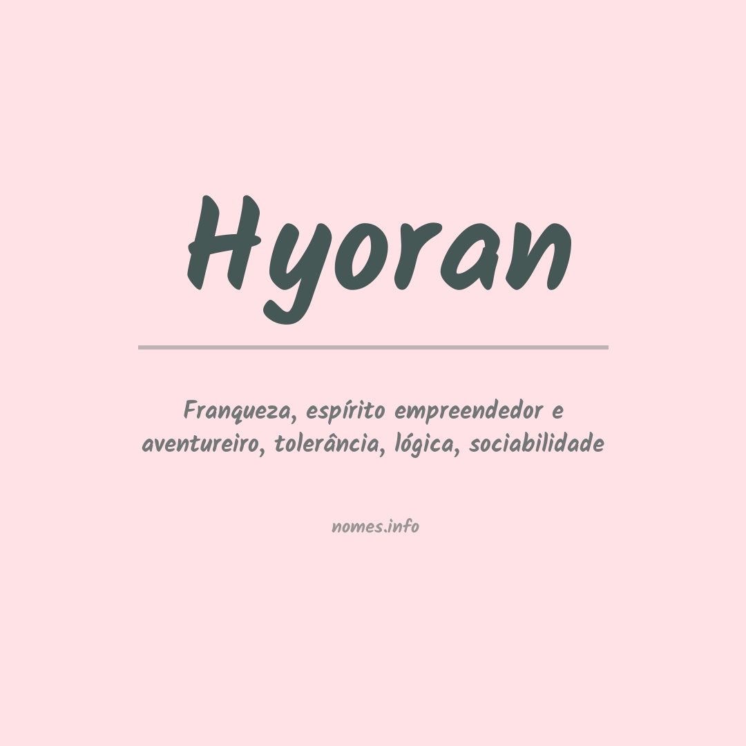 Significado do nome Hyoran