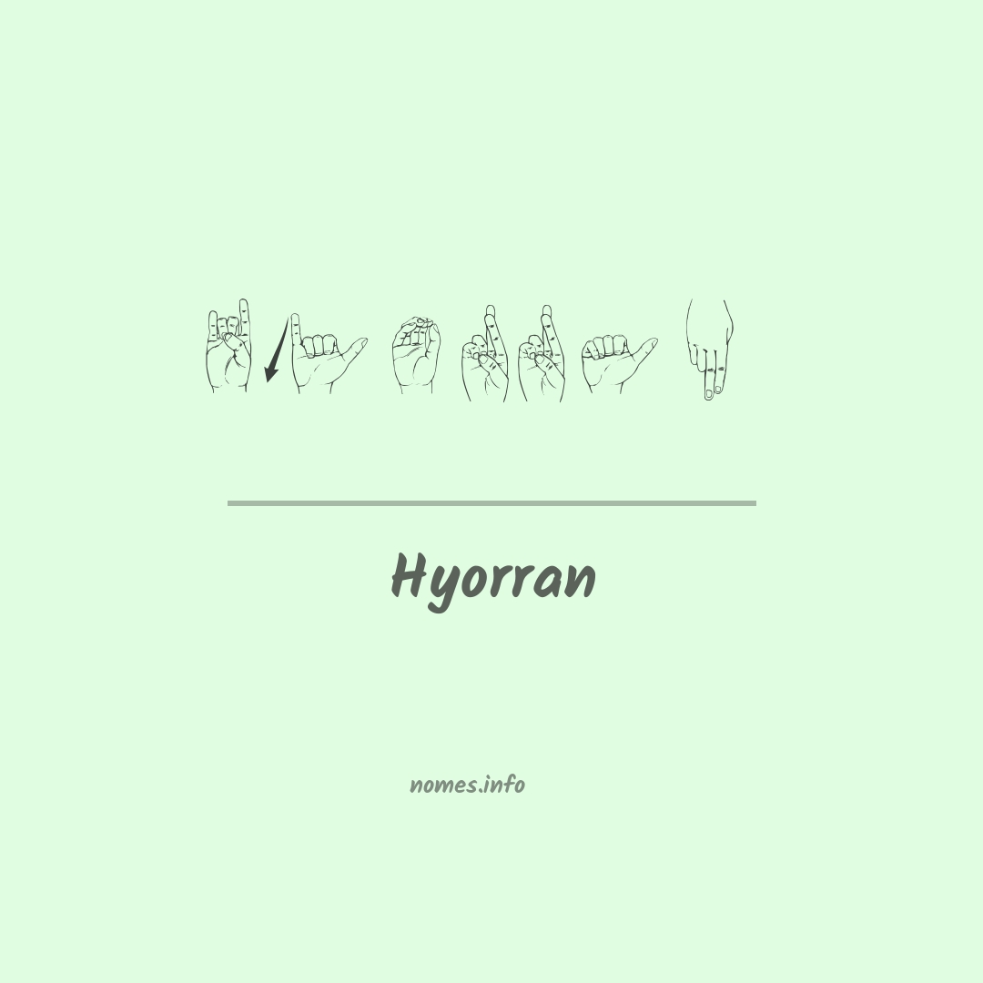 Hyorran em Libras