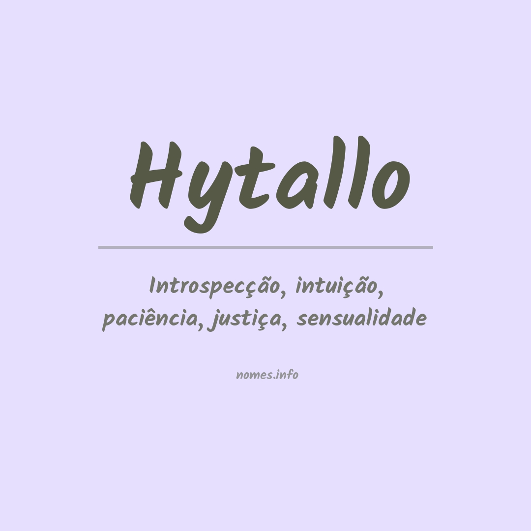 Significado do nome Hytallo